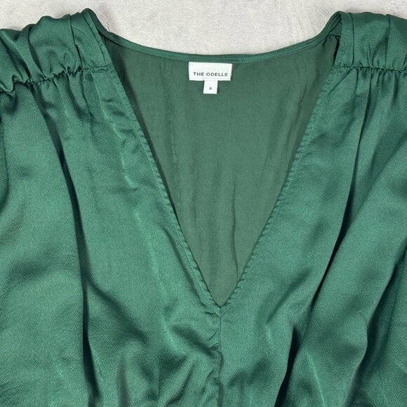 Anthropologie The Odells Emerald Green Midi Dress - Picture 4 of 6